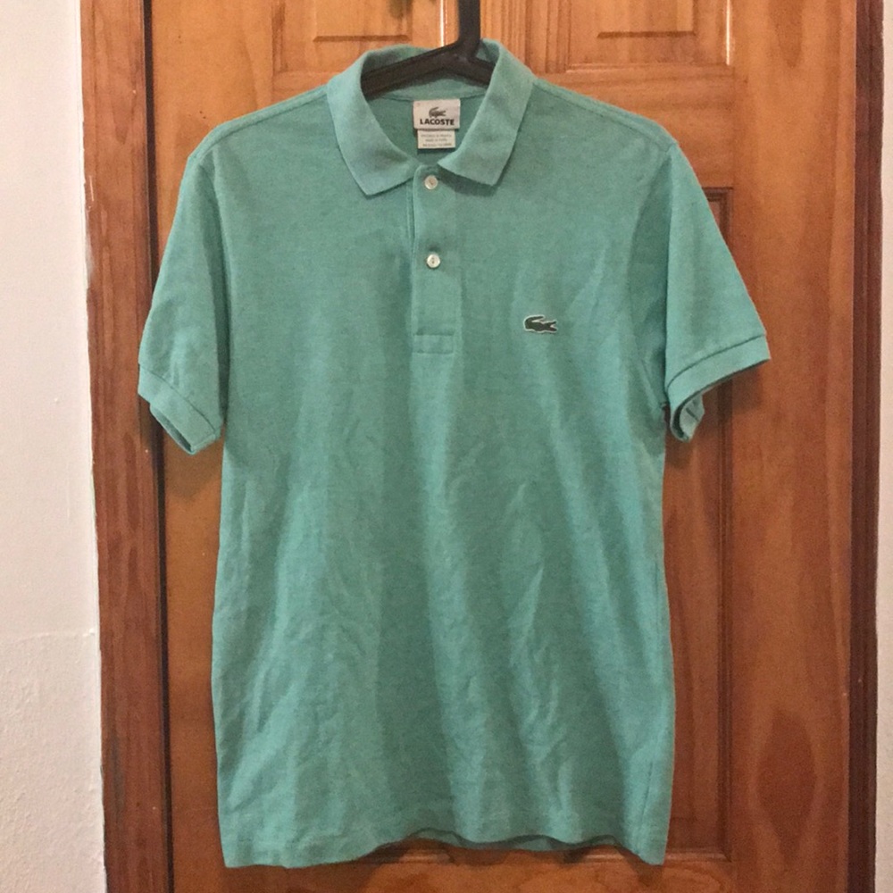 Lacoste seafoam green polo